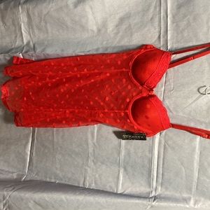 Red lace babydoll